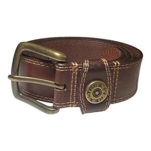 Realtree Shotgun Concho Genuine Bonded Leather Belt Men's Size 43-47 Brown FR